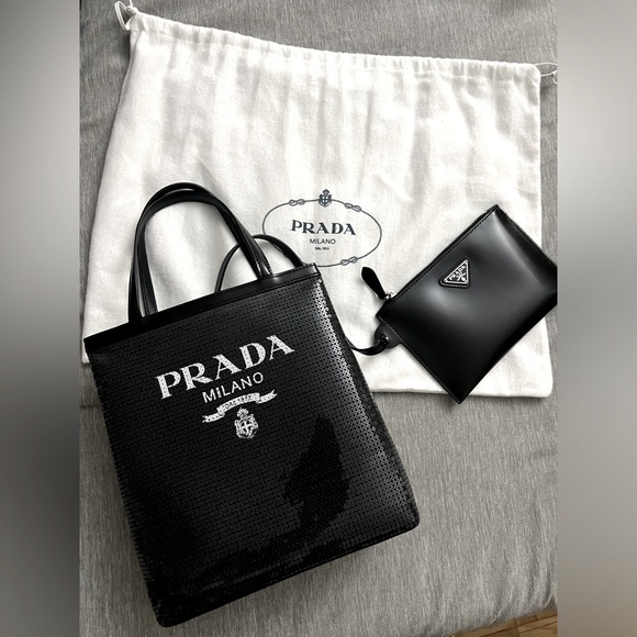 Prada Black Sequin Bag - Picture 1 of 9